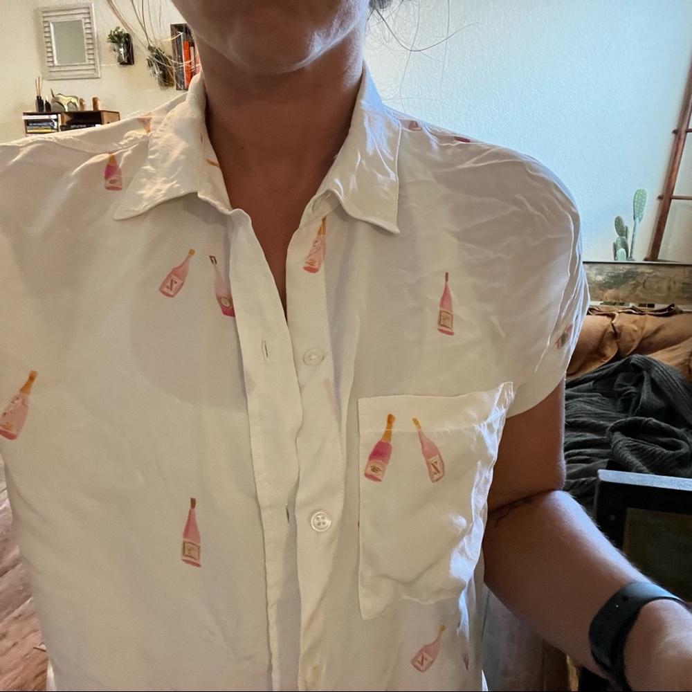 RAILS Rosé Silk Blouse XS - Picture 2 of 14